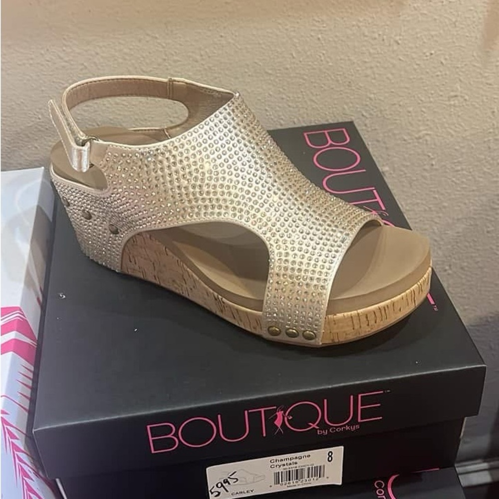 Champagne crystals wedge - Picture 4 of 4